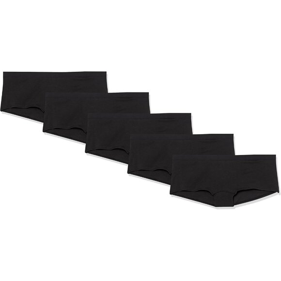 Women's Cotton Boyshort Underwear Plus Size Pack of 5 Comfortable Breathable - Picture 1 of 6